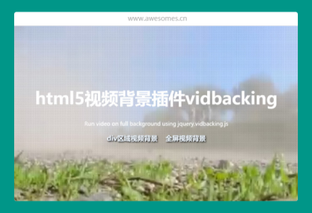 HTML5 视频背景插件vidbacking-青梅博客